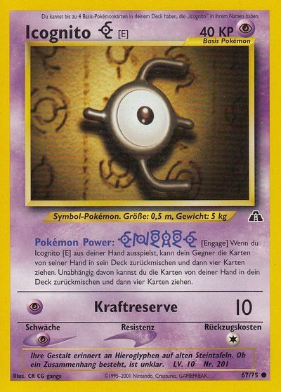 Icognito E 067/075 - Pokémon TCG
