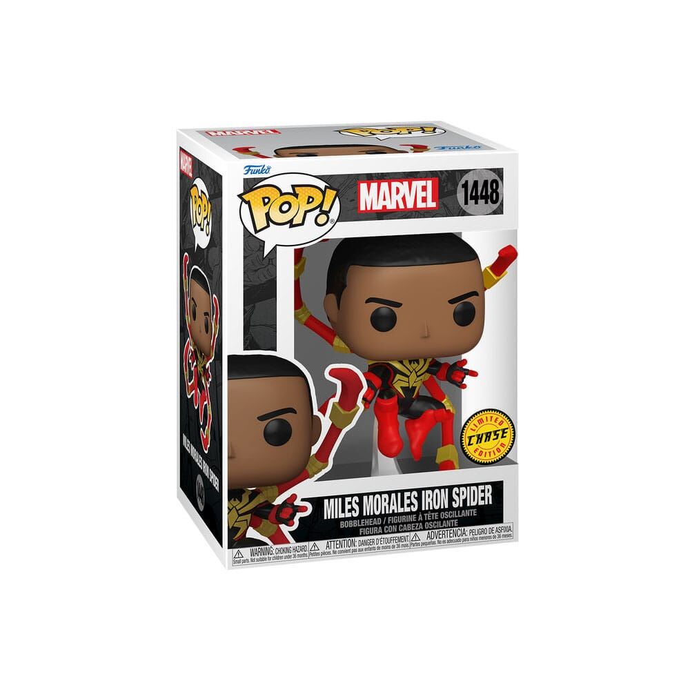 Funko POP! Marvel - Vinyl Figur Miles Morales Iron Spider #1448 - Chase Variante - 9 cm 