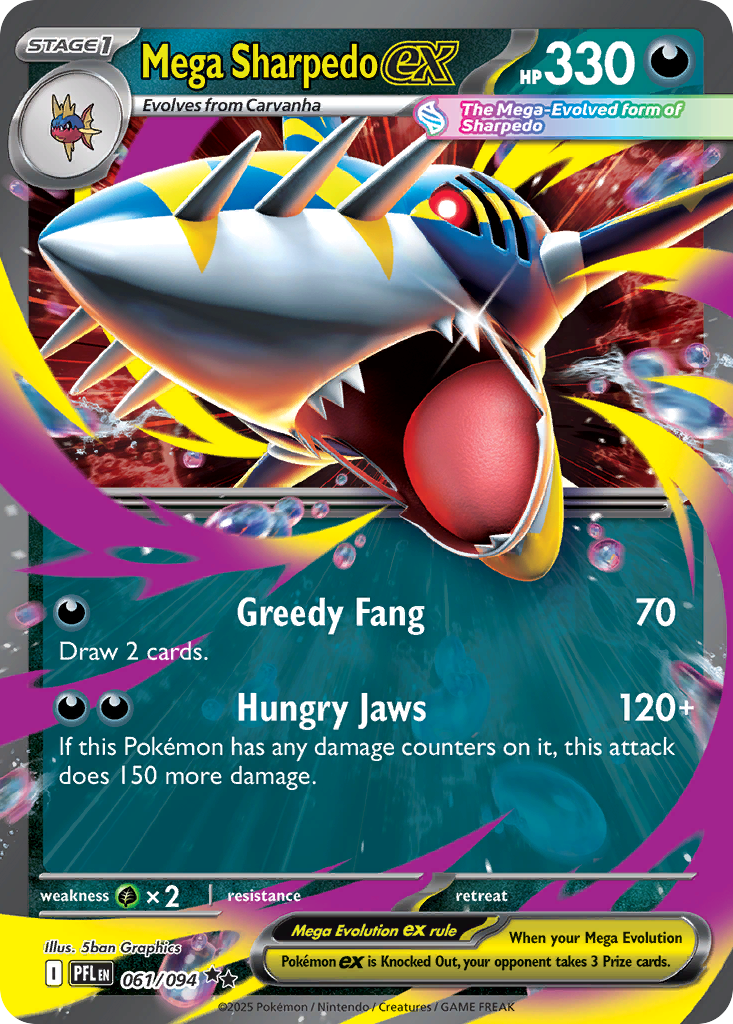 Mega Sharpedo ex - 061/094 - EN Mega Sharpedo ex - 061/094 - EN