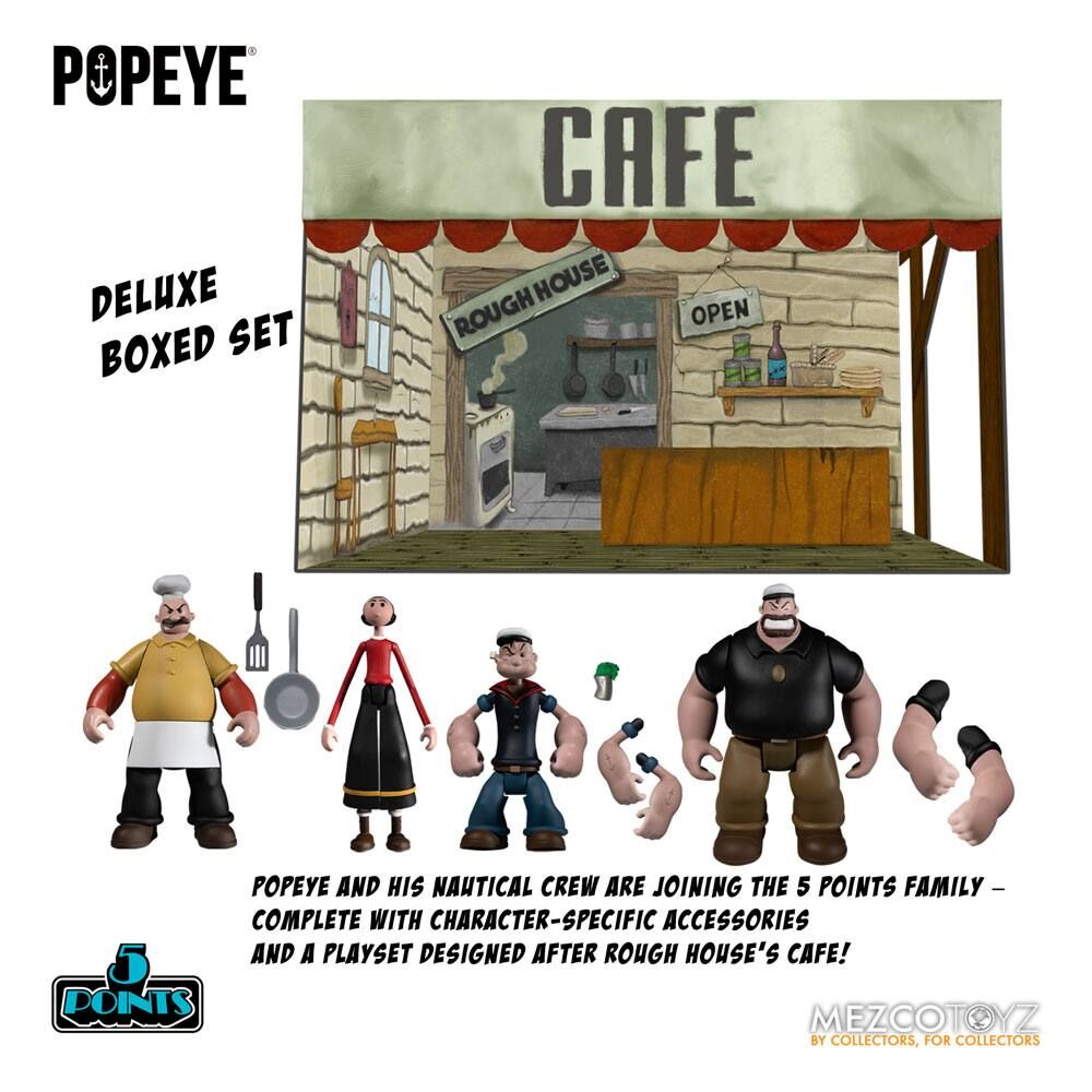 Popeye 5 Points Actionfiguren Deluxe Box Set 9 cm Popeye 5 Points Actionfiguren Deluxe Box Set 9 cm
