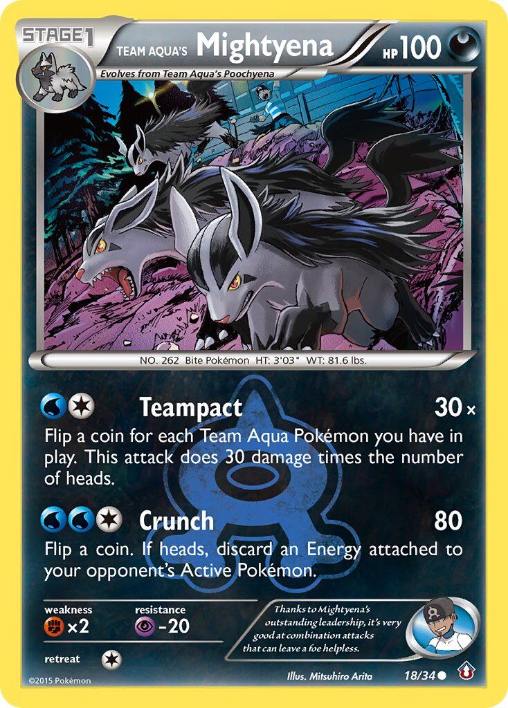 Team Aqua’s Mightyena - 18/34 - EN Team Aqua’s Mightyena - 18/34 - EN