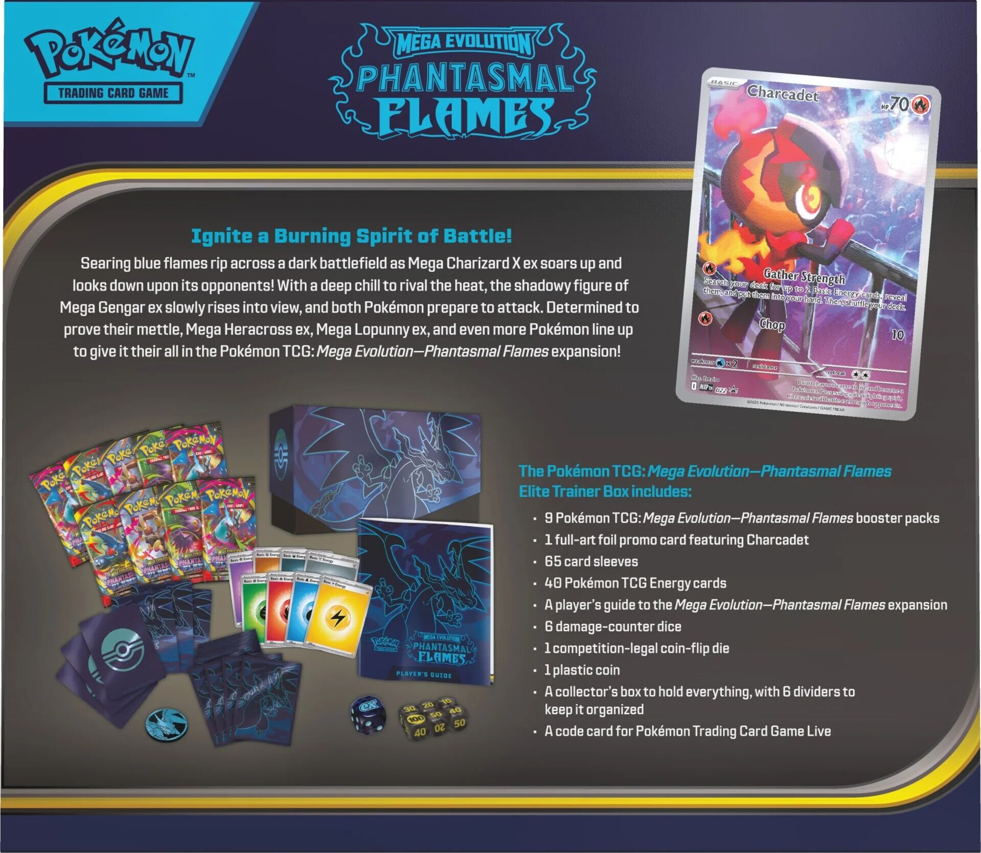 Pokémon TCG: Mega Evolution - Phantasmal Flames Elite Trainer Box - EN