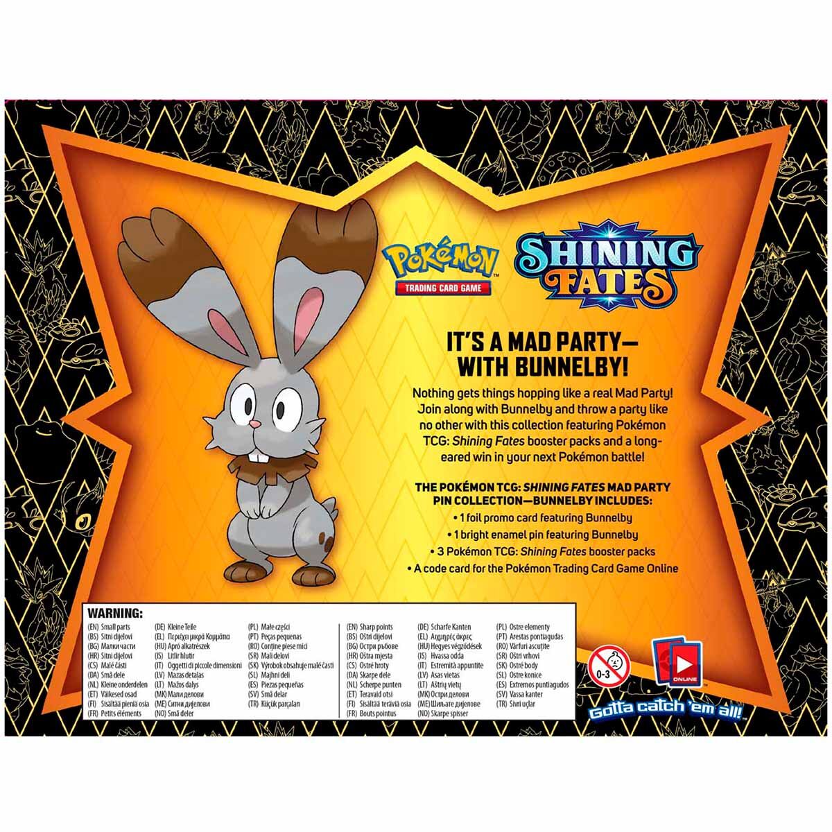 Pokémon Shining Fates Mad Party Pin Collection Bunnelby - EN