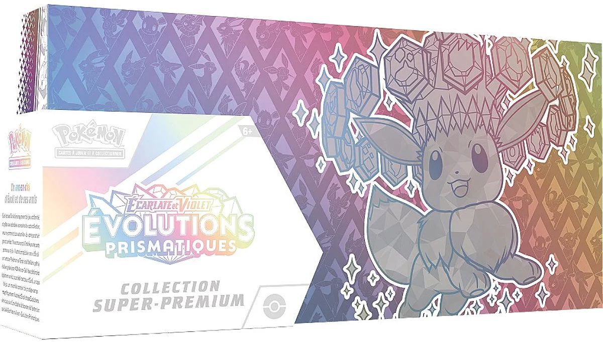 JCC Pokémon: Écarlate et Violet - Évolutions Prismatiques Coffret Collection Super-Premium - FR JCC Pokémon: Écarlate et Violet - Évolutions Prismatiques Coffret Collection Super-Premium - FR