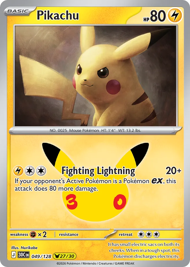 Pikachu - 049/128 - Pikachu Rare - DE - NM | German | Near Mint | PKM ...