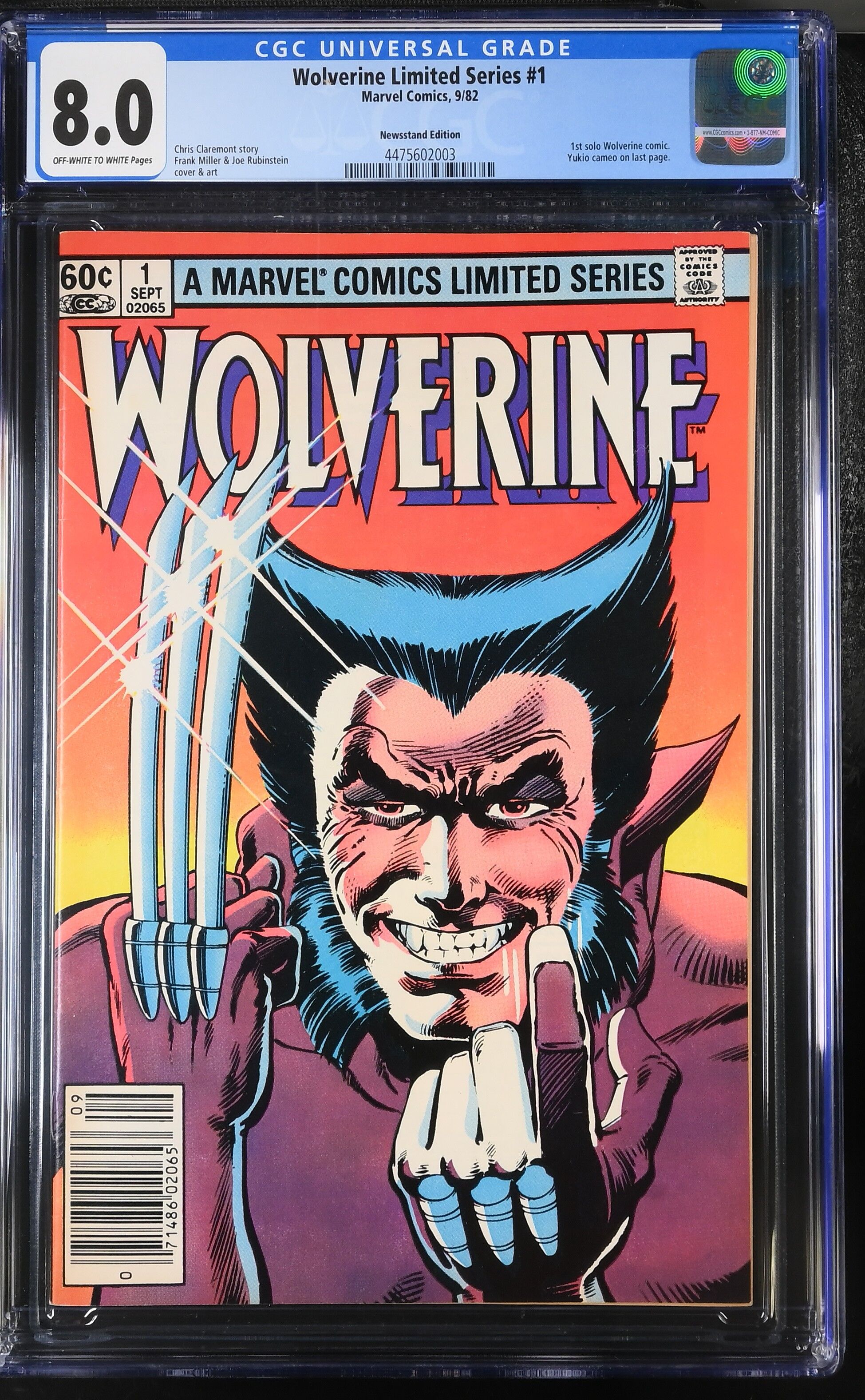 Wolverine Limited Series #1 CGC 8.0 Wolverine Limited Series #1 CGC 8.0
