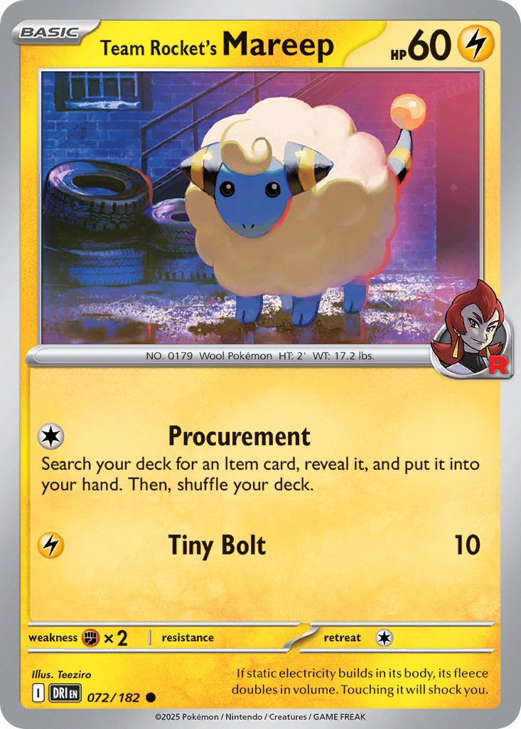 Team Rocket’s Mareep - 072/182 - EN Team Rocket’s Mareep - 072/182 - EN