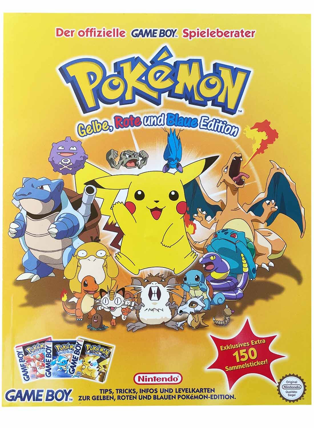 Pokémon Gelbe, Rote und Blaue Edition - Der offizielle GAME BOY Spieleberater - NEU
