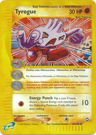 Tyrogue - 63/147 - Reverse Holo - EN Tyrogue - 63/147 - Reverse Holo - EN