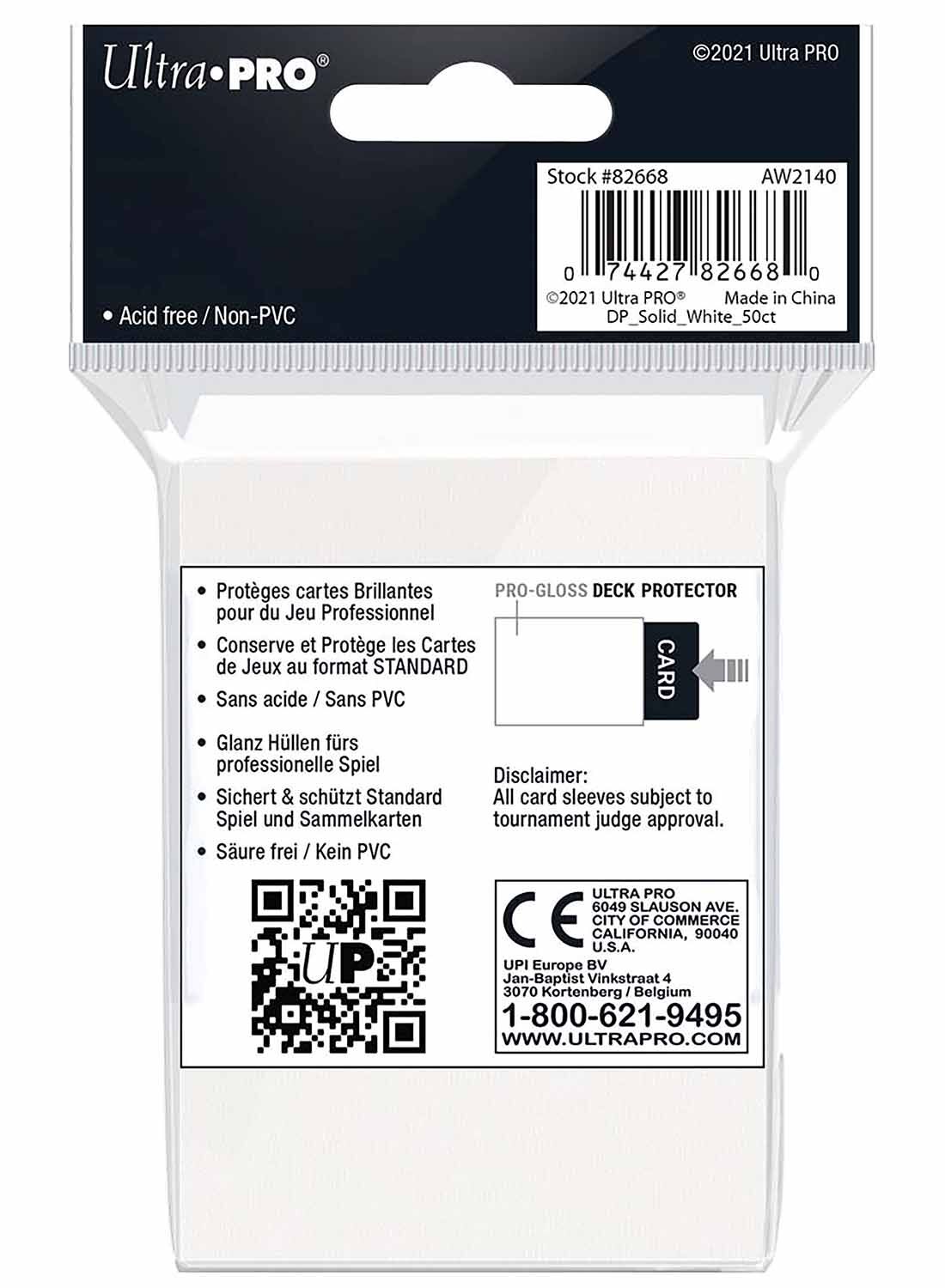 Ultra PRO Sleeves / Hüllen White Standard Size (50)
