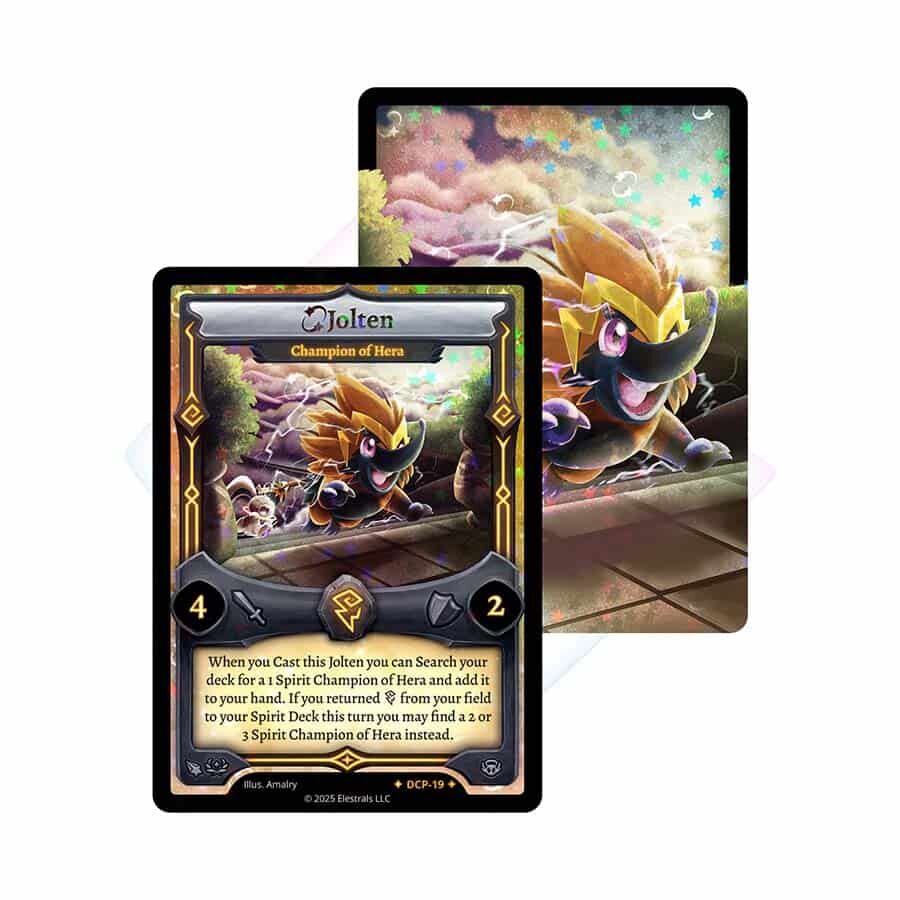SUNTRIKE Divine Champions - Stellar Jolten Champion of Hera Promo Card - ELESTRALS TCG - EN