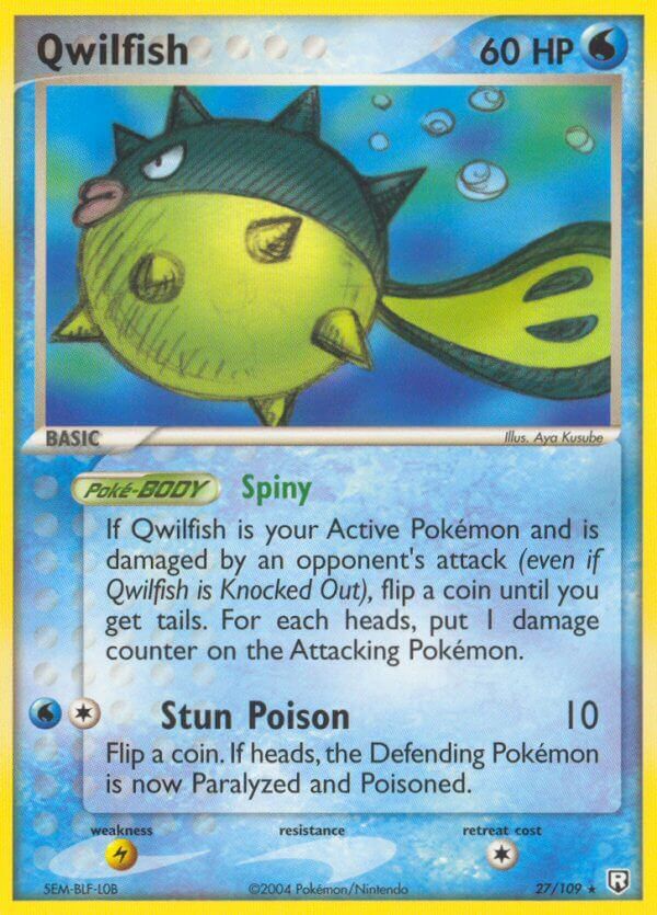 Qwilfish - 27/109 - Reverse Holo - EN Qwilfish - 27/109 - Reverse Holo - EN