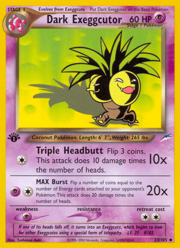 Dark Exeggutor - 33/113 - 1st Edition - EN Dark Exeggutor - 33/113 - 1st Edition - EN