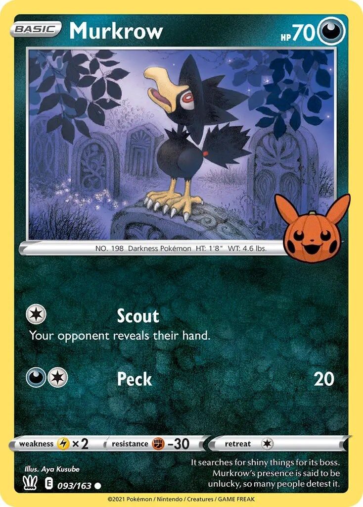 murkrow-093-189-pokemon-tcg-near-mint-en Murkrow - 093/163 - Pokémon TCG - Near Mint - EN