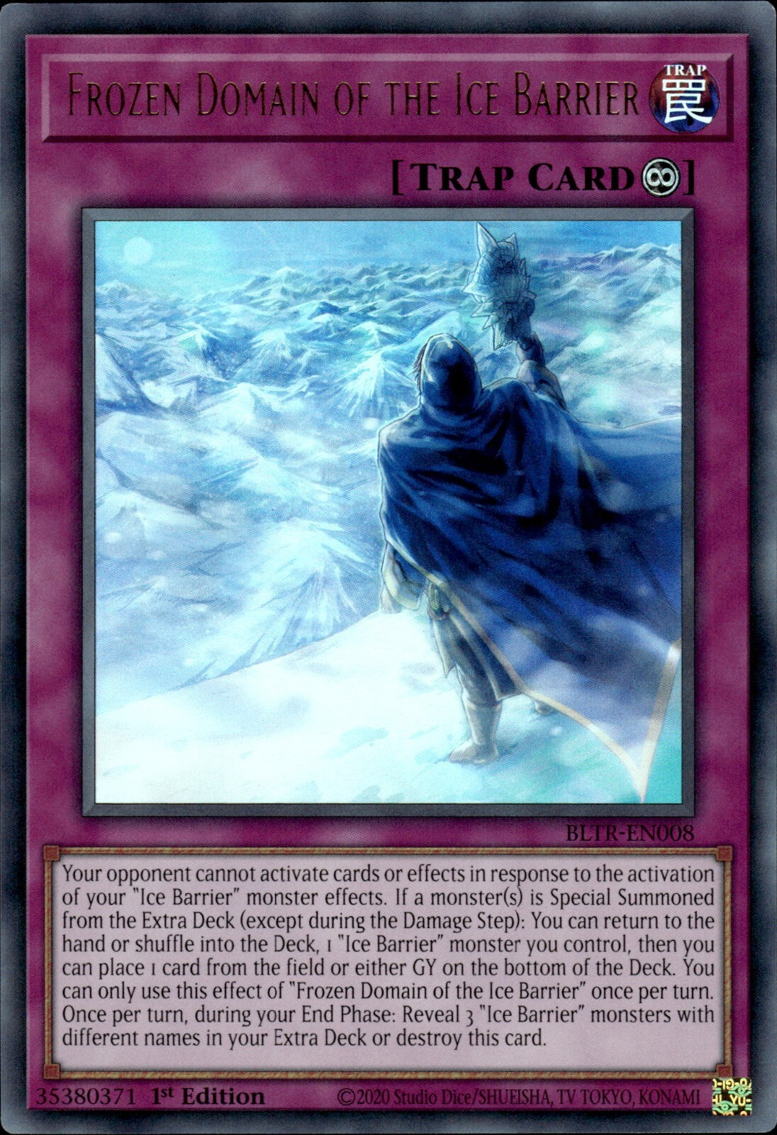 Gefrorene Domäne der Eisbarriere - BLTR-008 - Ultra Rare - 1. Auflage Gefrorene Domäne der Eisbarriere - BLTR-008 - Ultra Rare - 1. Auflage