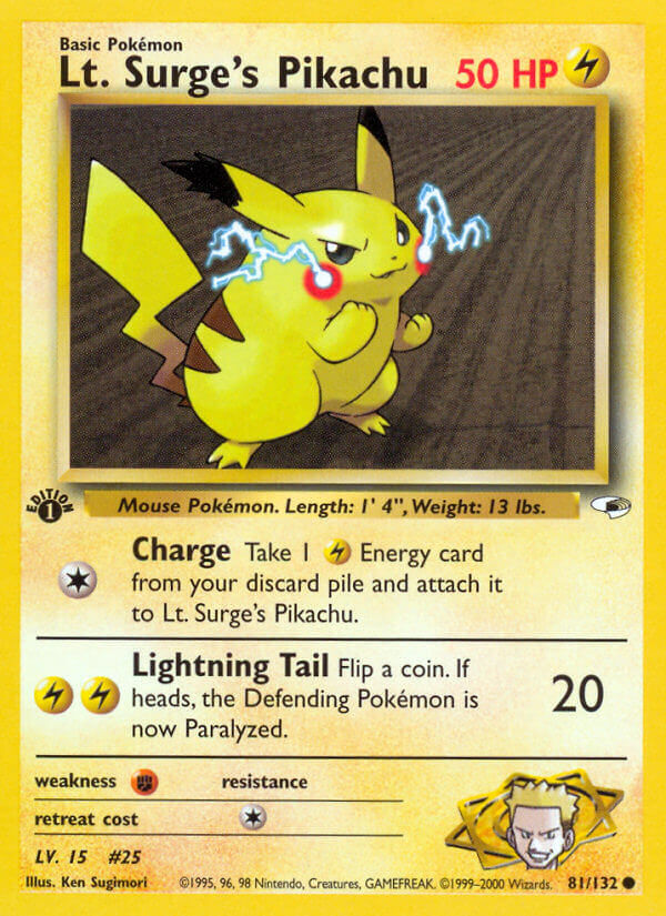 Lt. Surge’s Pikachu - 81/132 - EN