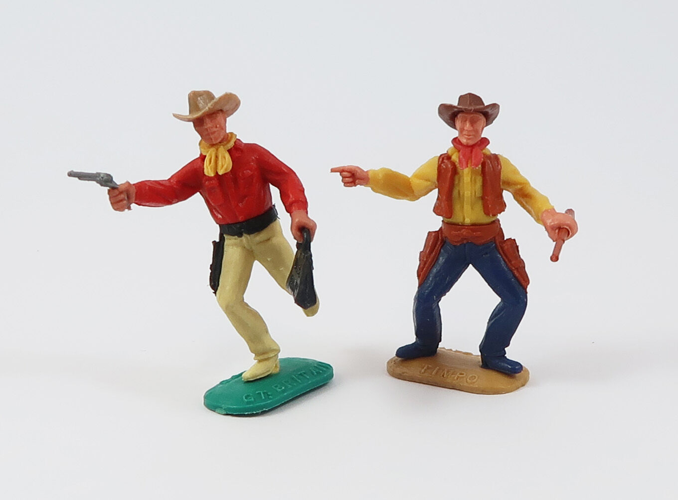 Timpo 2 Cowboys mit Gewehr und Tasche