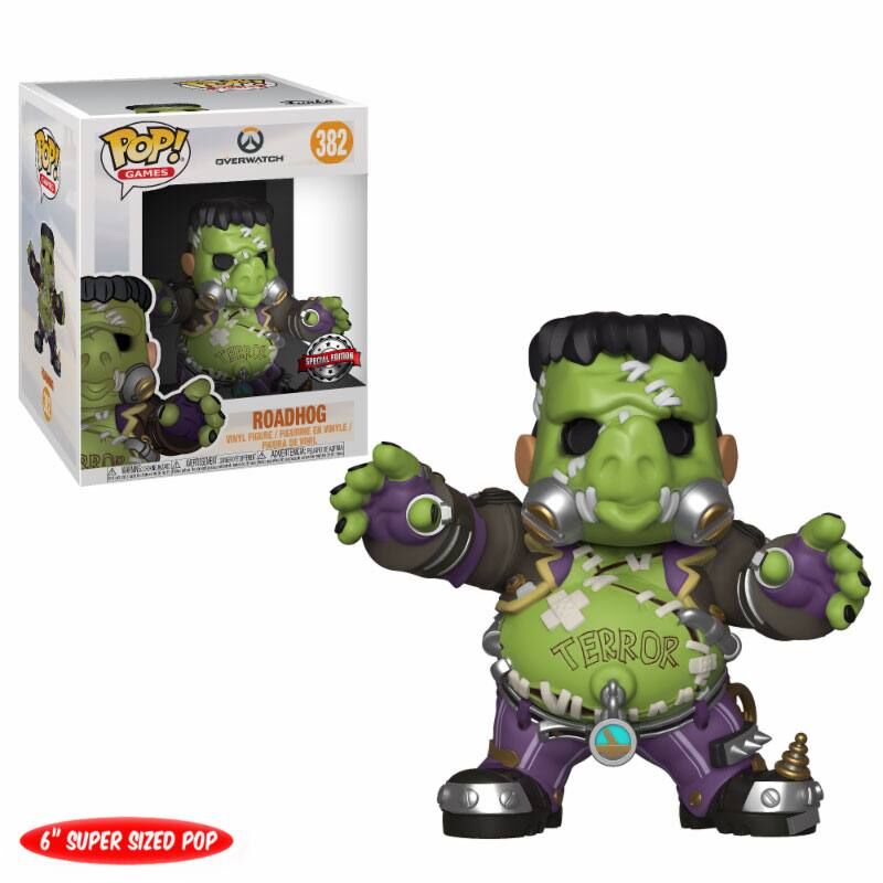 Overwatch Super Sized POP! Vinyl Figur Roadhog Junkenstein's Monster Hot Topic Exclusive 15 cm