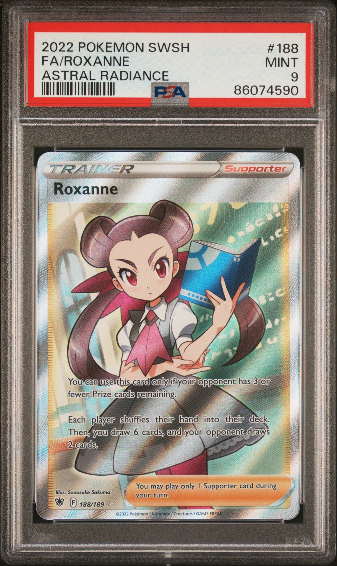 2022 POKEMON SWORD & SHIELD ASTRAL RADIANCE 188 FULL ART/ROXANNE - PSA 9 MINT 2022 POKEMON SWORD & SHIELD ASTRAL RADIANCE 188 FULL ART/ROXANNE - PSA 9 MINT