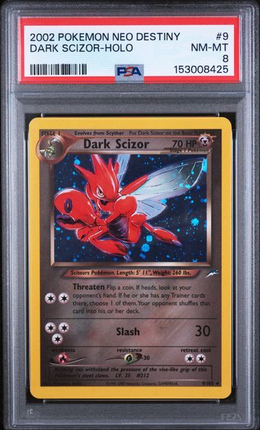 Dark Scizor #9 - 2002 Neo Destiny - Holo - PSA 8 NM-MT - Pokemon