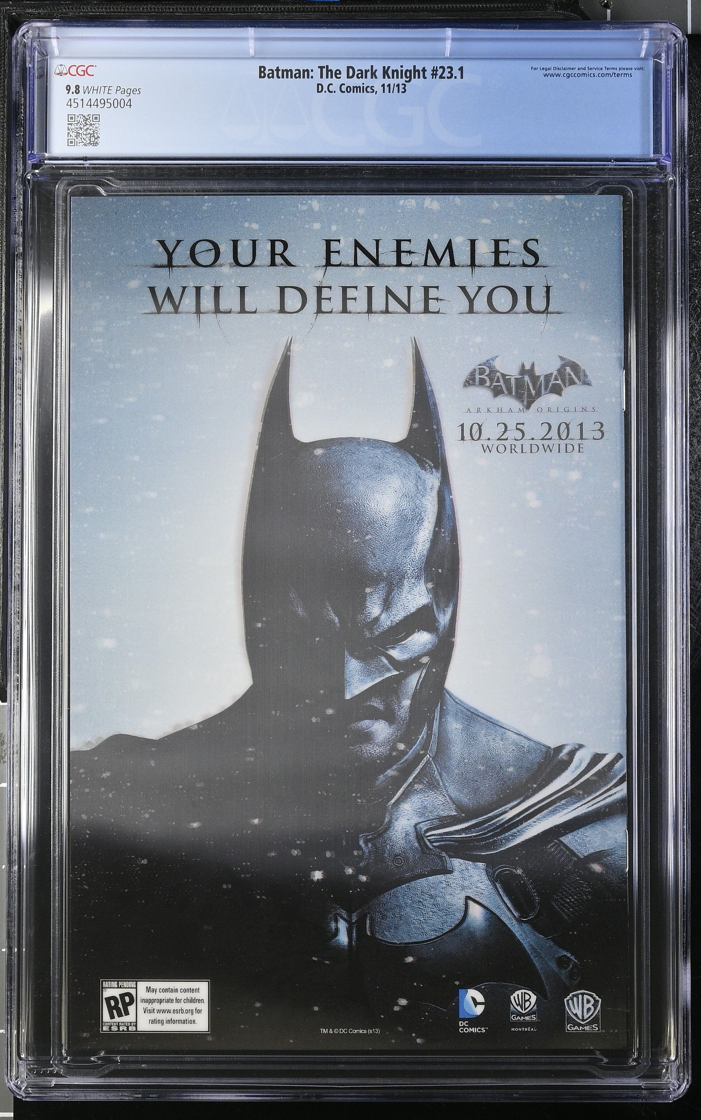 Batman The Dark Knight #23.1 CGC 9.8 3D Lenticular Cover