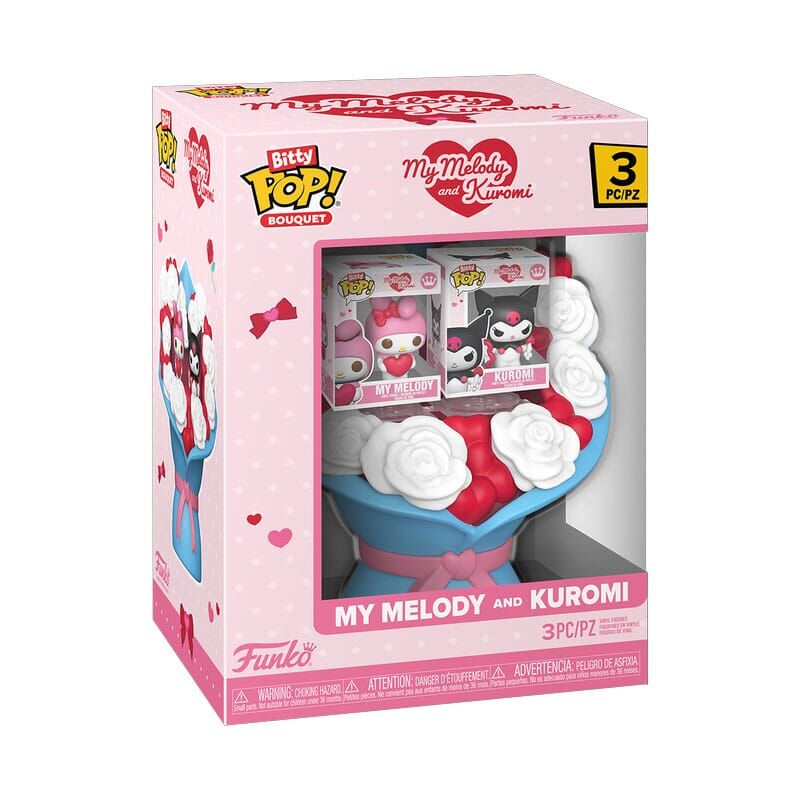 Sanrio Bitty POP! Bouquet - Vinyl Figuren My Melody & Kuromi (Valentine) (3 Pieces) 4 cm Sanrio Bitty POP! Bouquet - Vinyl Figuren My Melody & Kuromi (Valentine) (3 Pieces) 4 cm