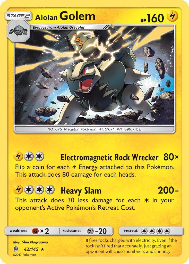 Alolan Golem - 42/145 - EN