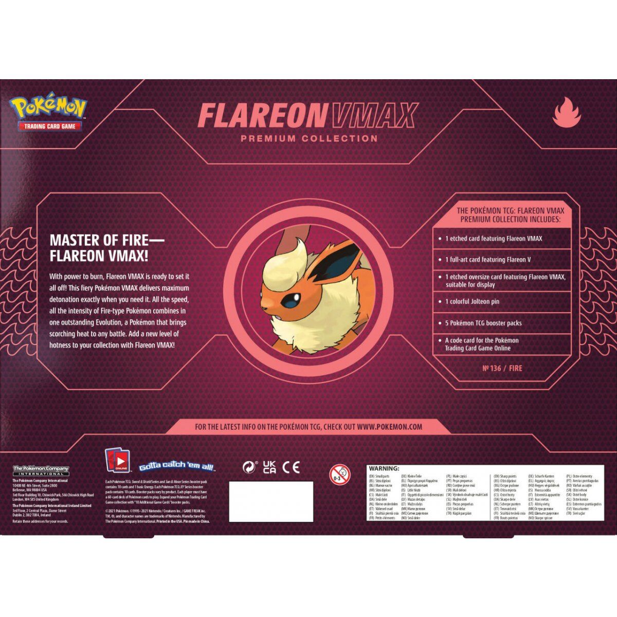 Pokémon Flareon VMAX Premium Collection Box - EN