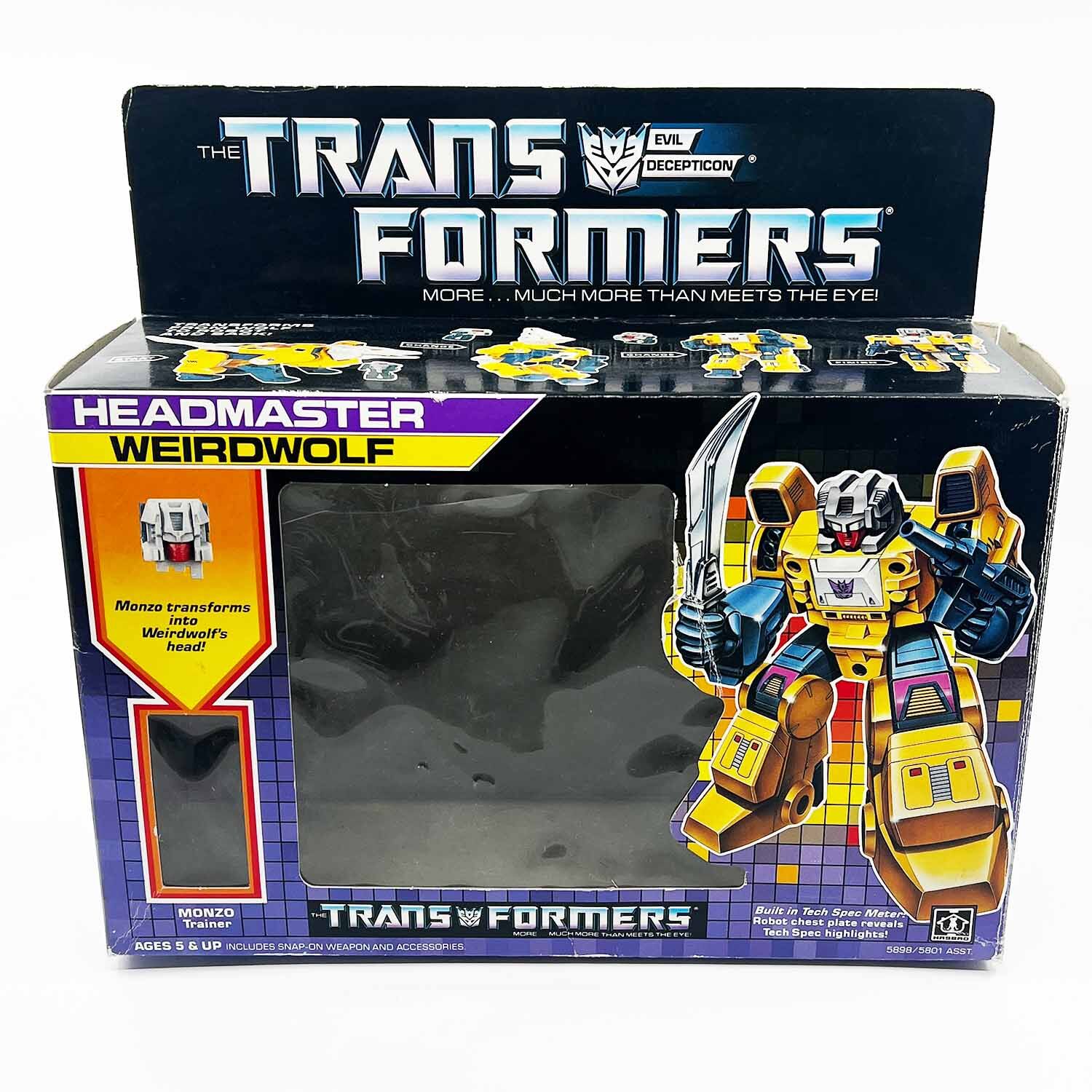 Headmaster Weirdwolf Decepticon Transformers 1986 with Box