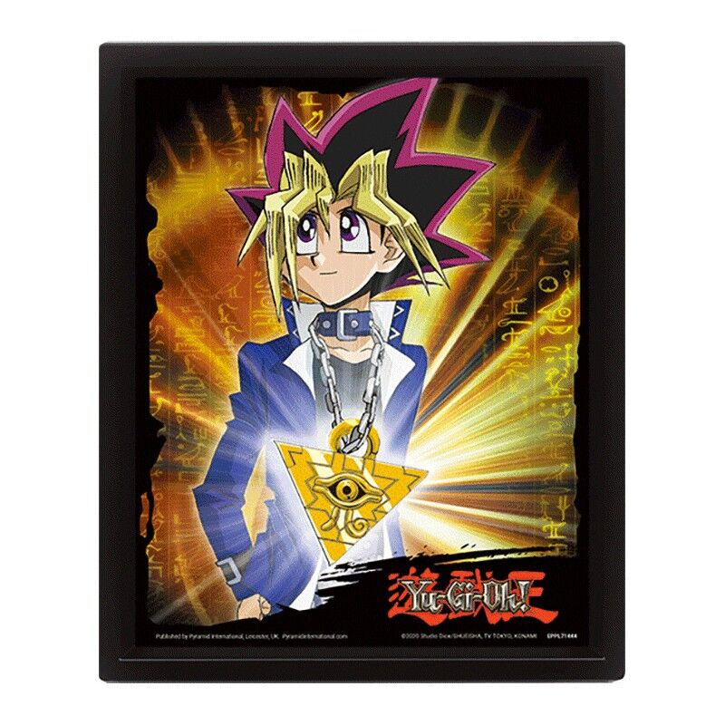 Yugi Muto / Yami Yugi mit Millennium Puzzle - 3D Rahmenbild 26 x 20 cm - Yu-Gi-OH! Yugi Muto / Yami Yugi mit Millennium Puzzle - 3D Rahmenbild 26 x 20 cm - Yu-Gi-OH!
