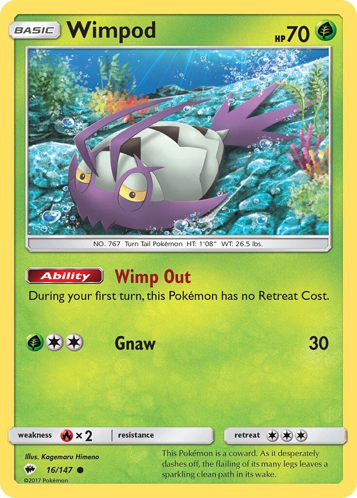 Wimpod - 16/147 - Pokémon TCG - Lightly Played - EN