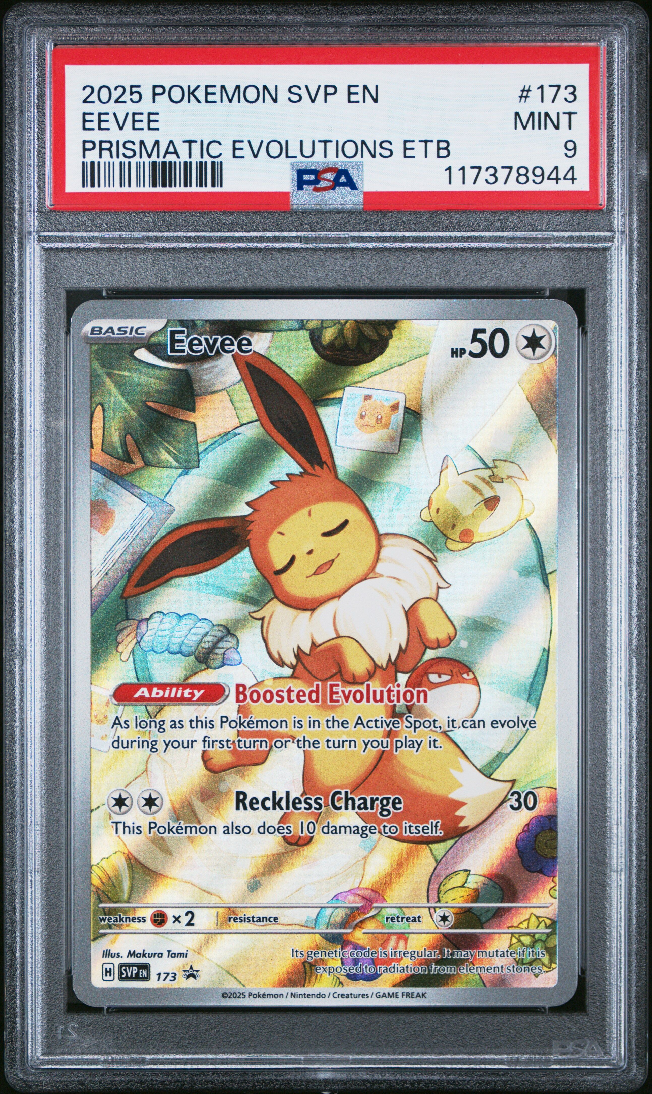 Eevee SVP173 - Scarlet & Violet Promo Prismatic Evolutuions ETB - PSA 9 MINT - Pokémon Eevee SVP173 - Scarlet & Violet Promo Prismatic Evolutuions ETB - PSA 9 MINT - Pokémon