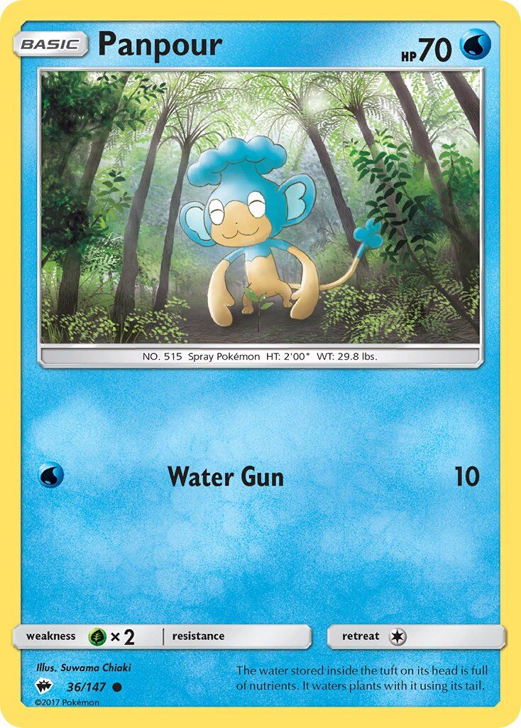 Panpour - 36/147 - Pokémon TCG - Lightly Played - EN