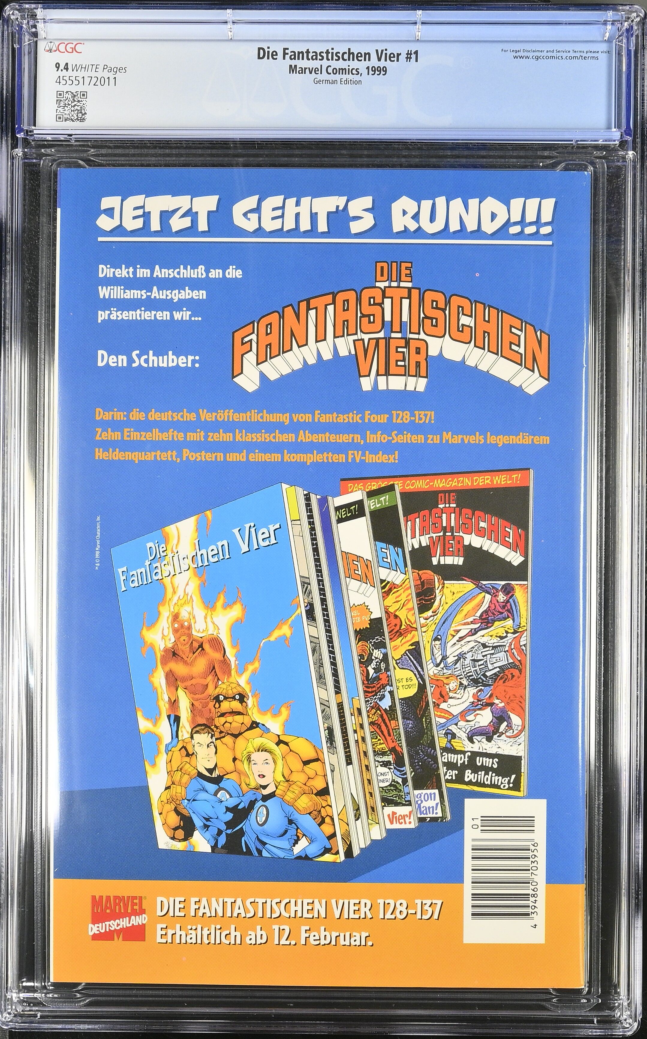 Die Fantastischen Vier #1 CGC 9.4 Top Pop!