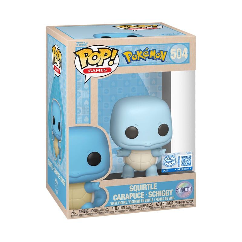 Pokémon POP! #504 - Games Vinyl Figur Squirtle SoftColor 9cm 