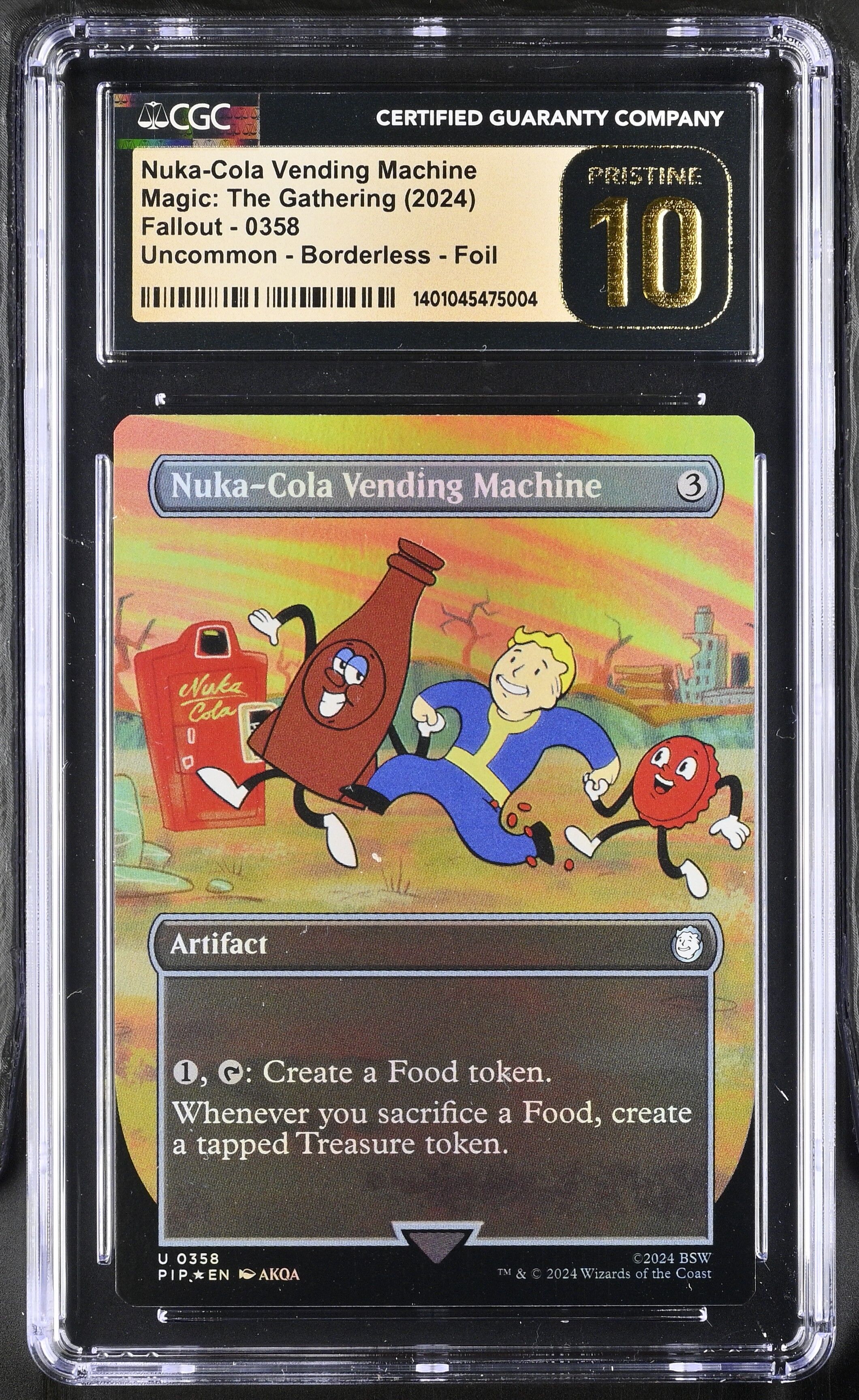 Nuka-Cola Vending Machine - Fallout 0358 - Mythic Rare Borderless Foil - CGC 10 PRISTINE - 2024 Magic: The Gathering