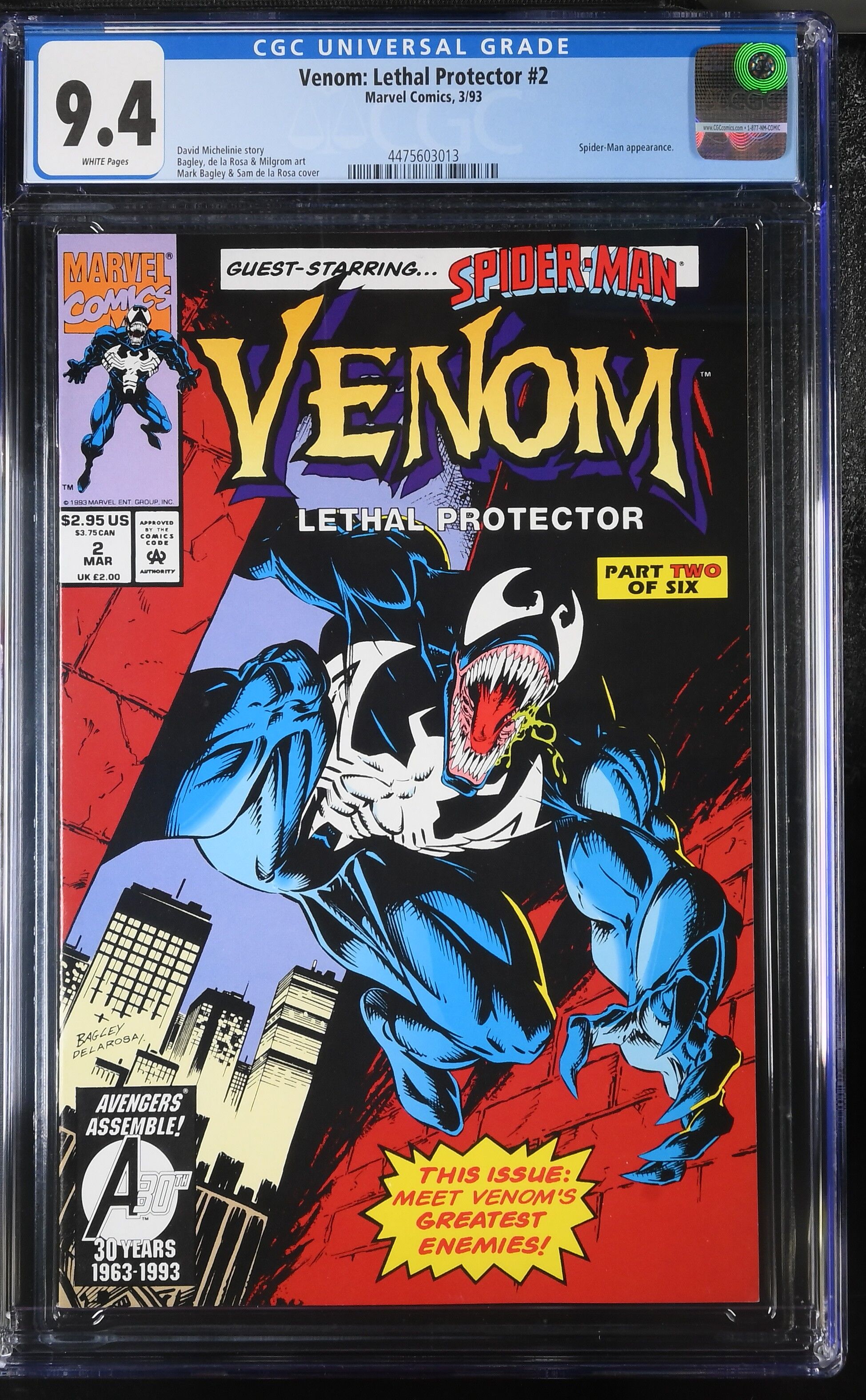 Venom Lethal Protector #2 CGC 9.4 Venom Lethal Protector #2 CGC 9.4