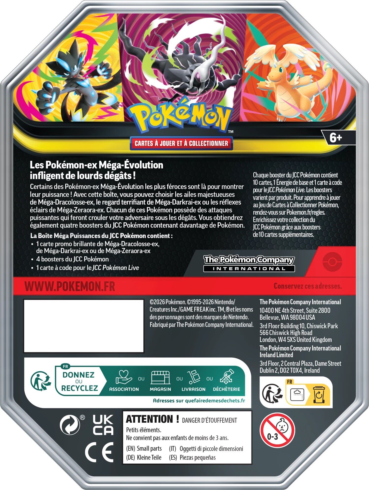 Pokémon JCC: Méga Puissances Méga-Darkrai-ex Tin - FR