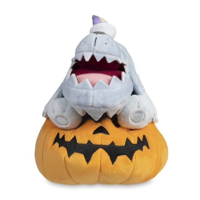 Pokémon Tricks & Treats 2023: Greavard Wearing Houndstone Pumpkin Plush - 22 cm