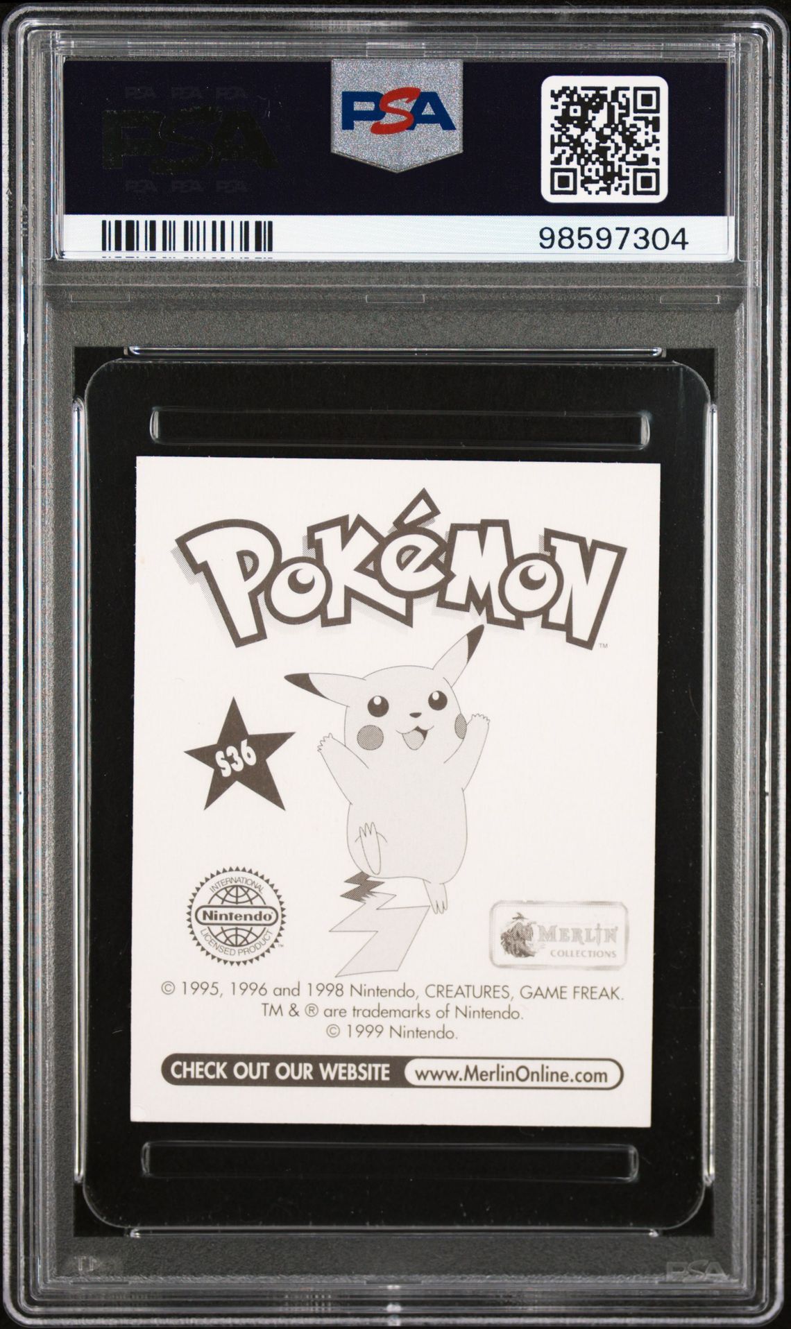 James S36 - Prism - 1999 Merlin Pokemon Sticker - PSA 9 MINT - Pokémon