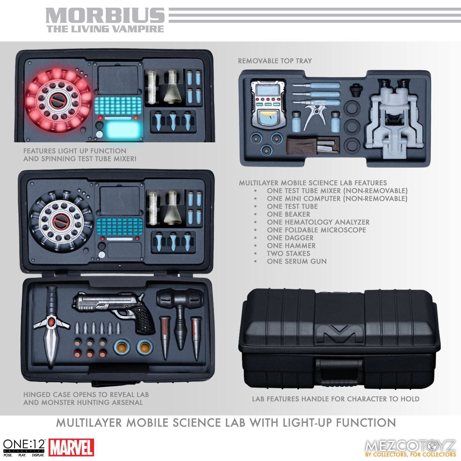 Marvel Universe Actionfigur mit Leuchtfunktion 1/12 Morbius 17 cm