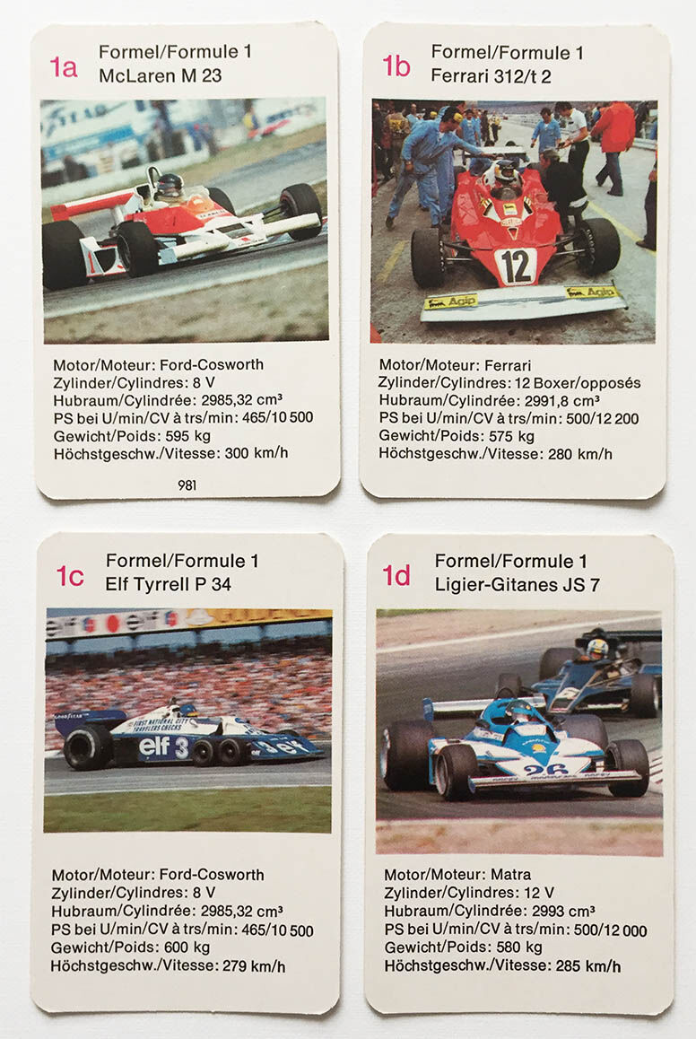Formel-Rennwagen Quartett