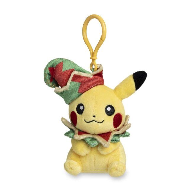 Pikachu Pokémon Holiday Workshop Key Chain Plush - 14 cm