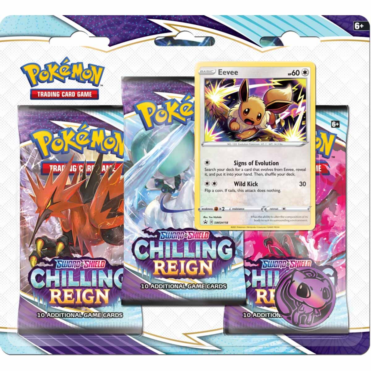 Pokémon Sword & Shield Chilling Reign Eevee Collection Blister