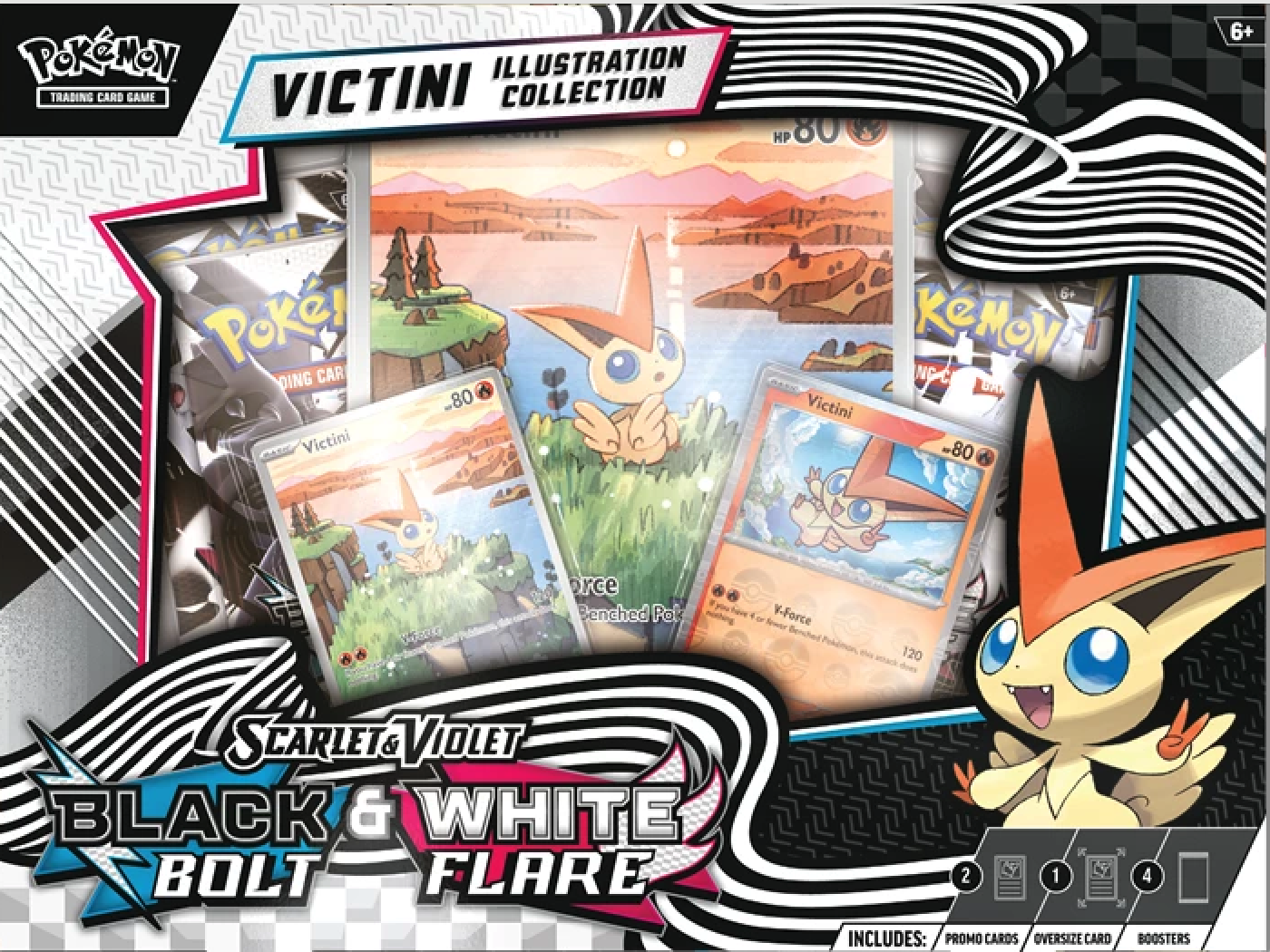 Pokémon TCG: Black Bolt & White Flare SV10.5 - Victini Illustration Collection - EN Pokémon TCG: Black Bolt & White Flare SV10.5 - Victini Illustration Collection - EN
