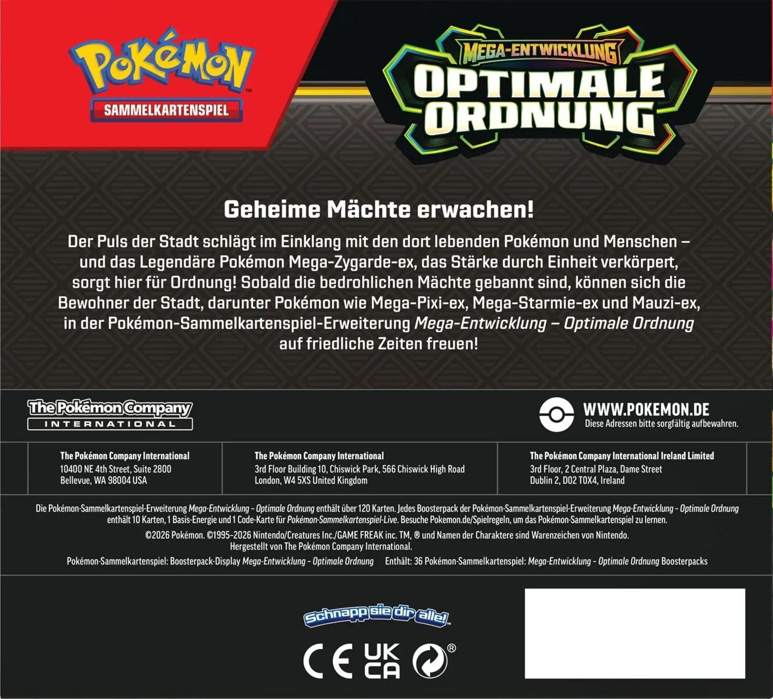 Pokémon TCG: Mega-Entwicklung (ME03) - Optimale Ordnung Booster Display (36) - DE
