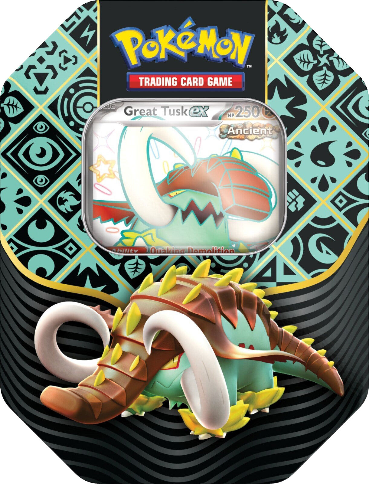 Pokémon TCG: Paldean Fates Great Tusk EX Tin - EN Pokémon TCG: Paldean Fates Great Tusk EX Tin - EN