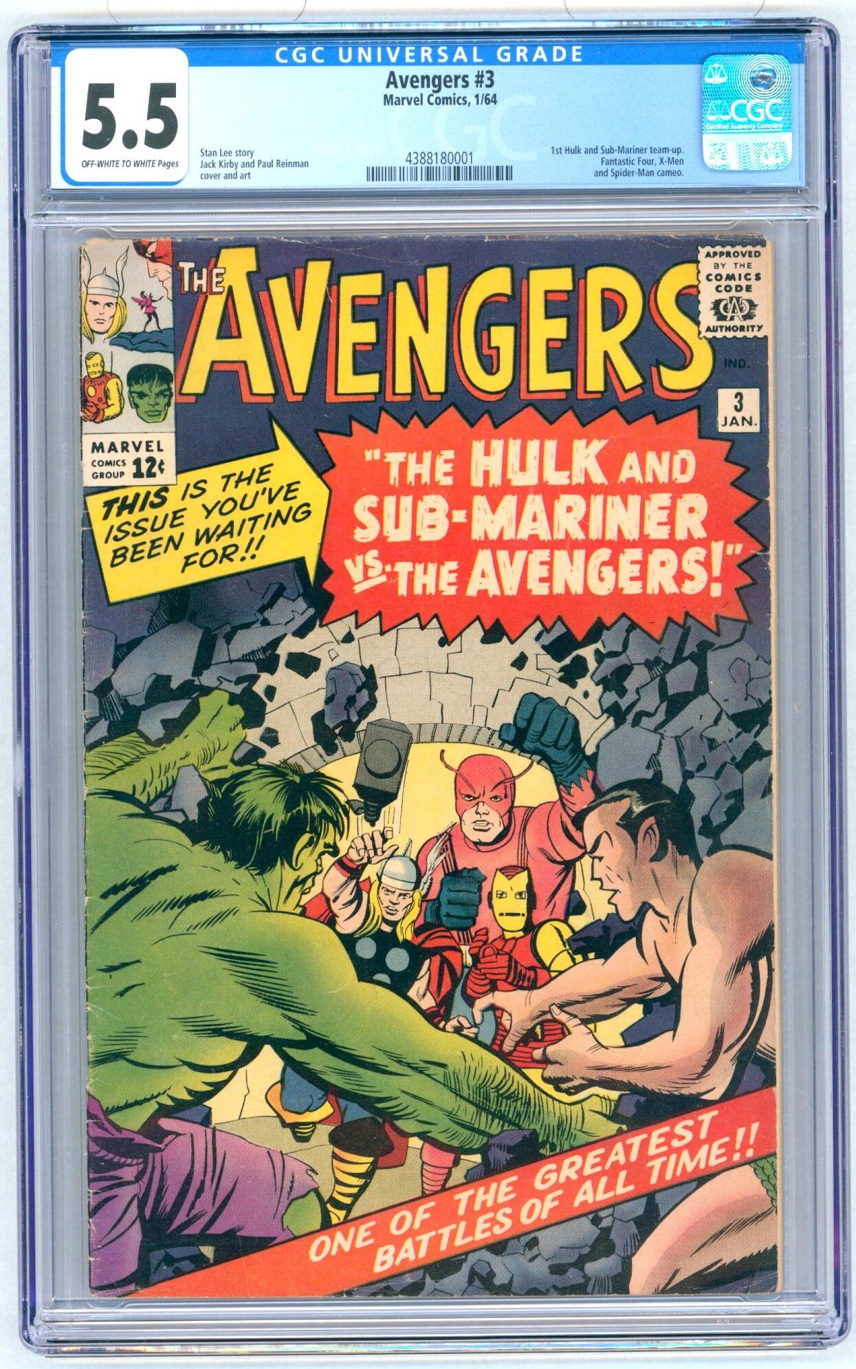 Avengers #3 CGC 5.5 Avengers #3 CGC 5.5