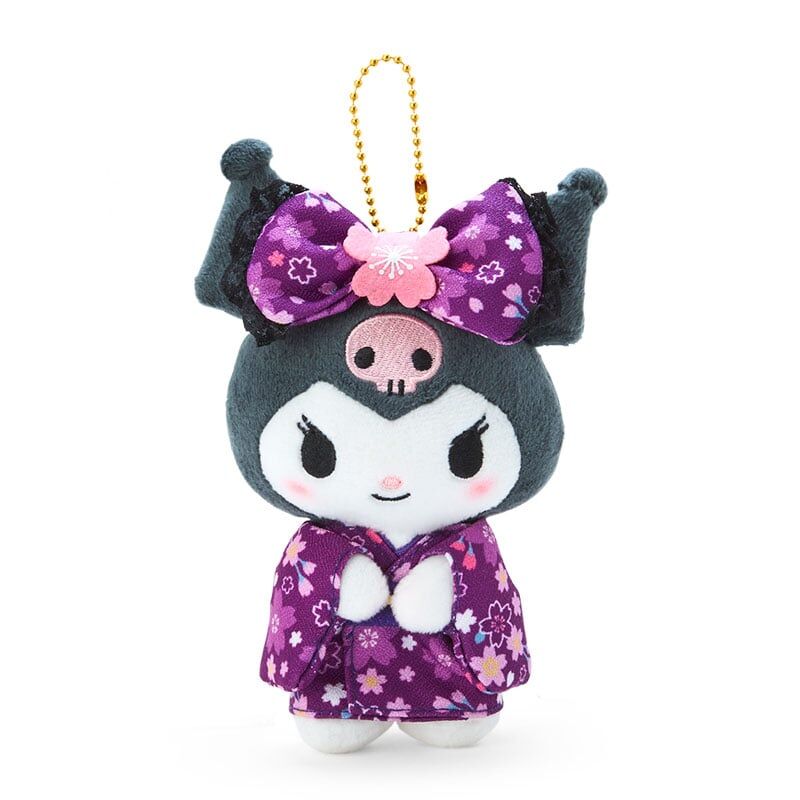 Kuromi Mascot Holder (Sakura Kimono) - 15 cm