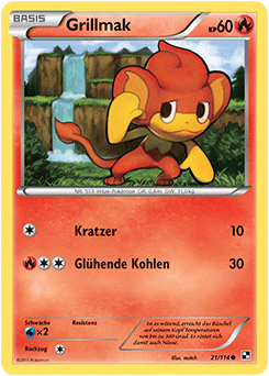Grillmak - 21/114 - Reverse Holo - Pokémon TCG - Near Mint - DE
